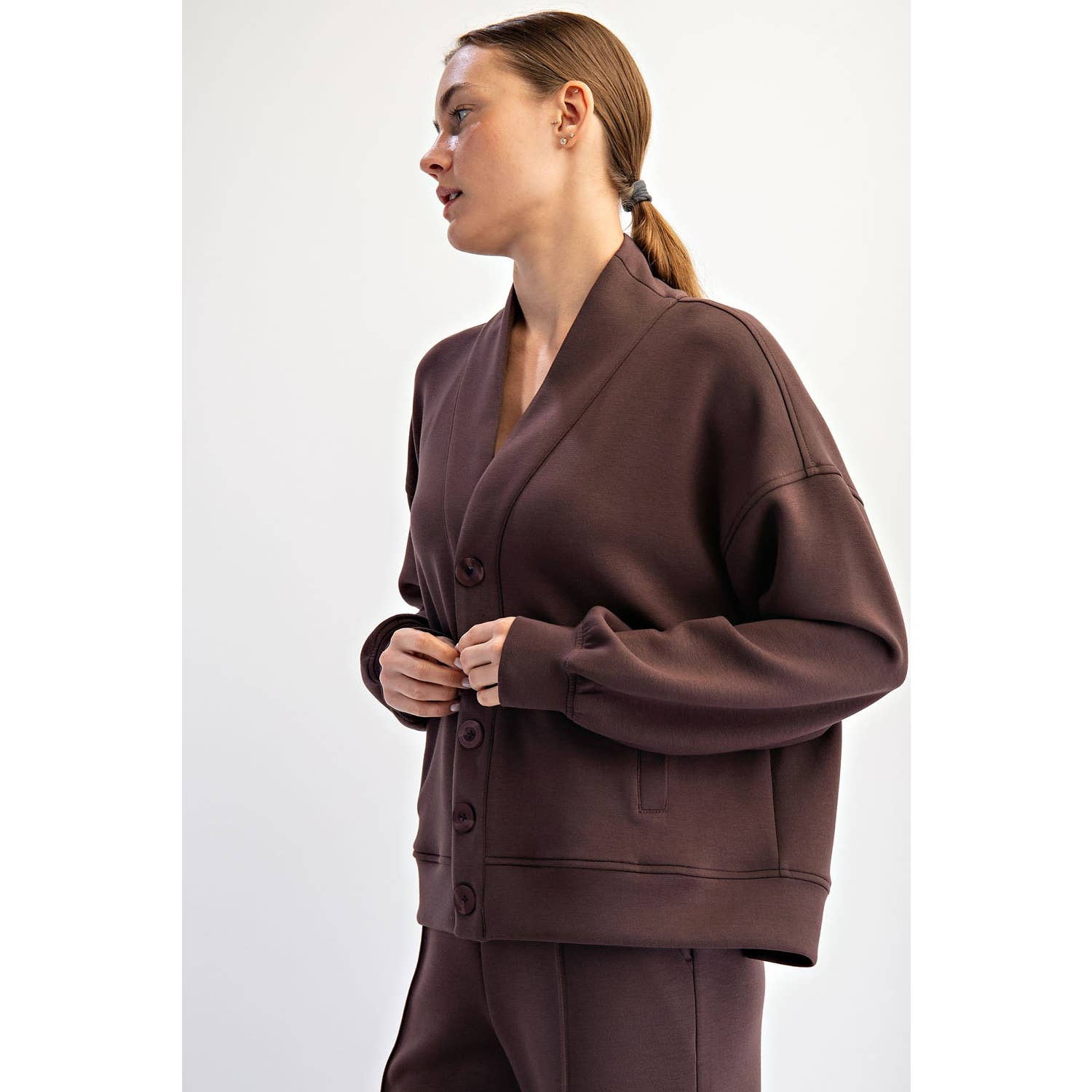 Rae Mode - Wholesale Lounge Top - Women's - MODAL POLY CARDI0