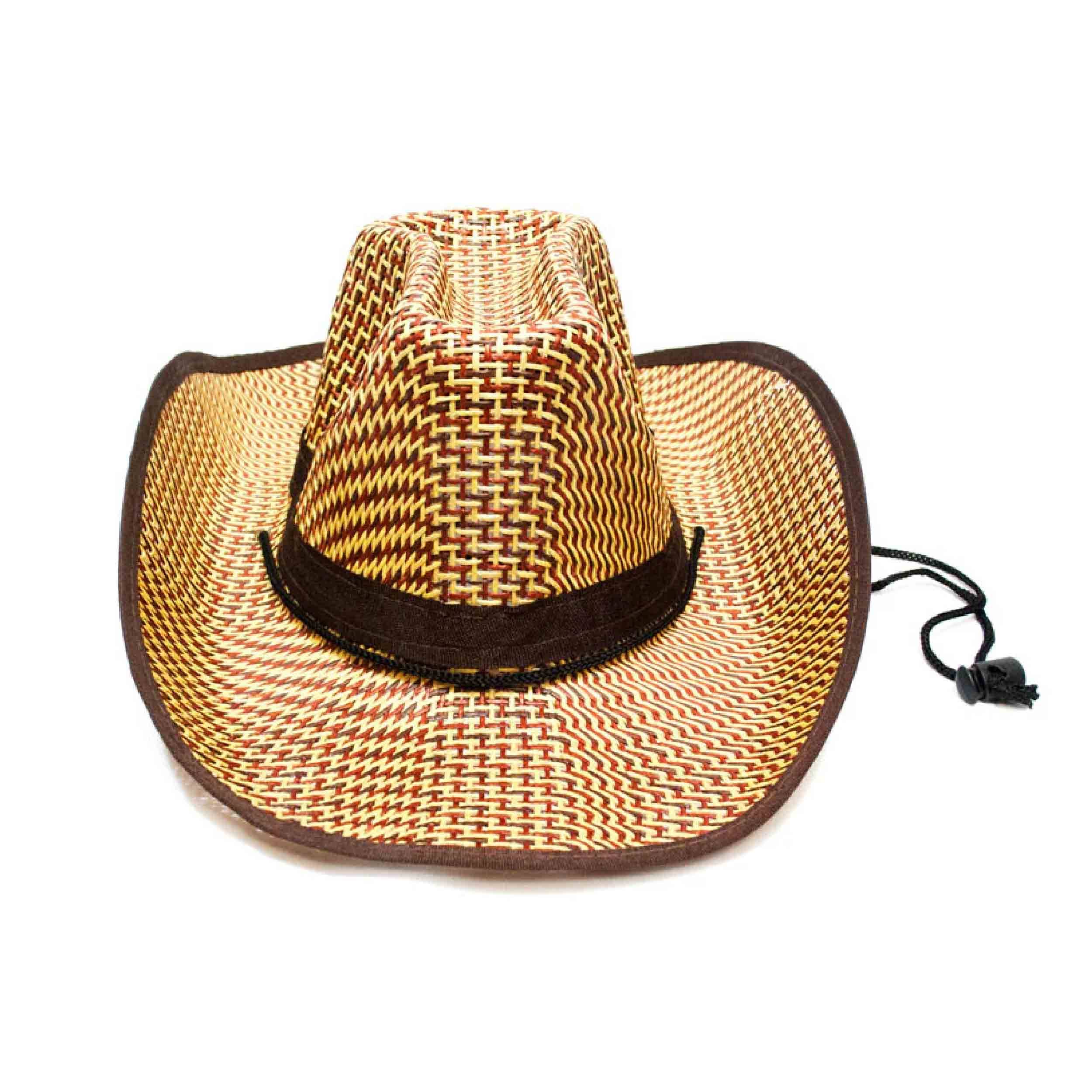 HALLEE - Wholesale Straw Hat - Unisex - Unisex Summer Straw Cowboy Hat - Assorted8
