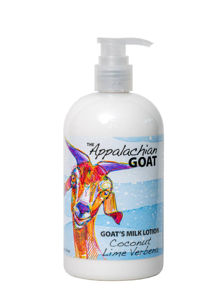 The Appalachian Goat – wholesale Body cream/lotion – 16oz Coconut Lime Verbena Goats Milk Lotion