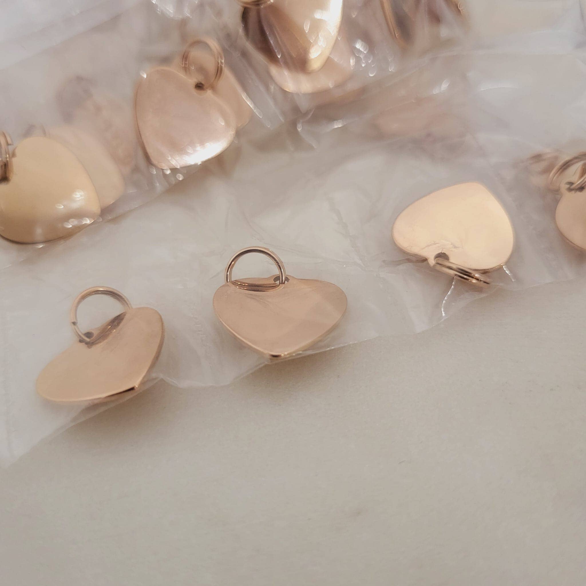 SoulfulMemory - Wholesale Individual Charm/Pendant - 10 in Pack Engravable Blank Heart Shape Charm for Necklace7