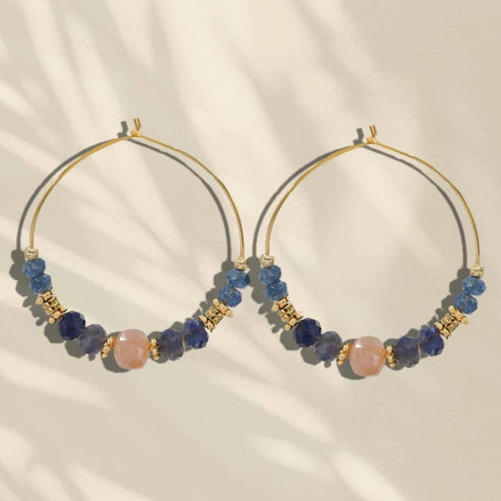 Boucles d'oreilles Namasté Lolite 23 pour la vente par LOetMA