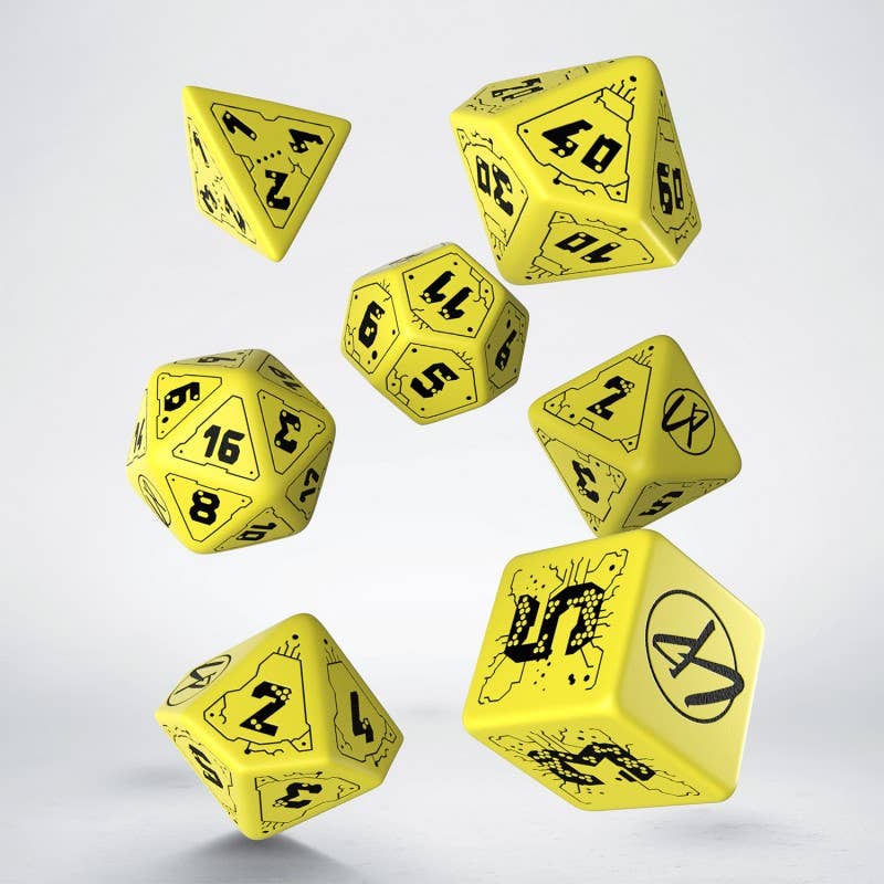 Cardshouse - Wholesale Dice - Cyberpunk Red Rpg Dice Set Danger Zone Yellow And Black1
