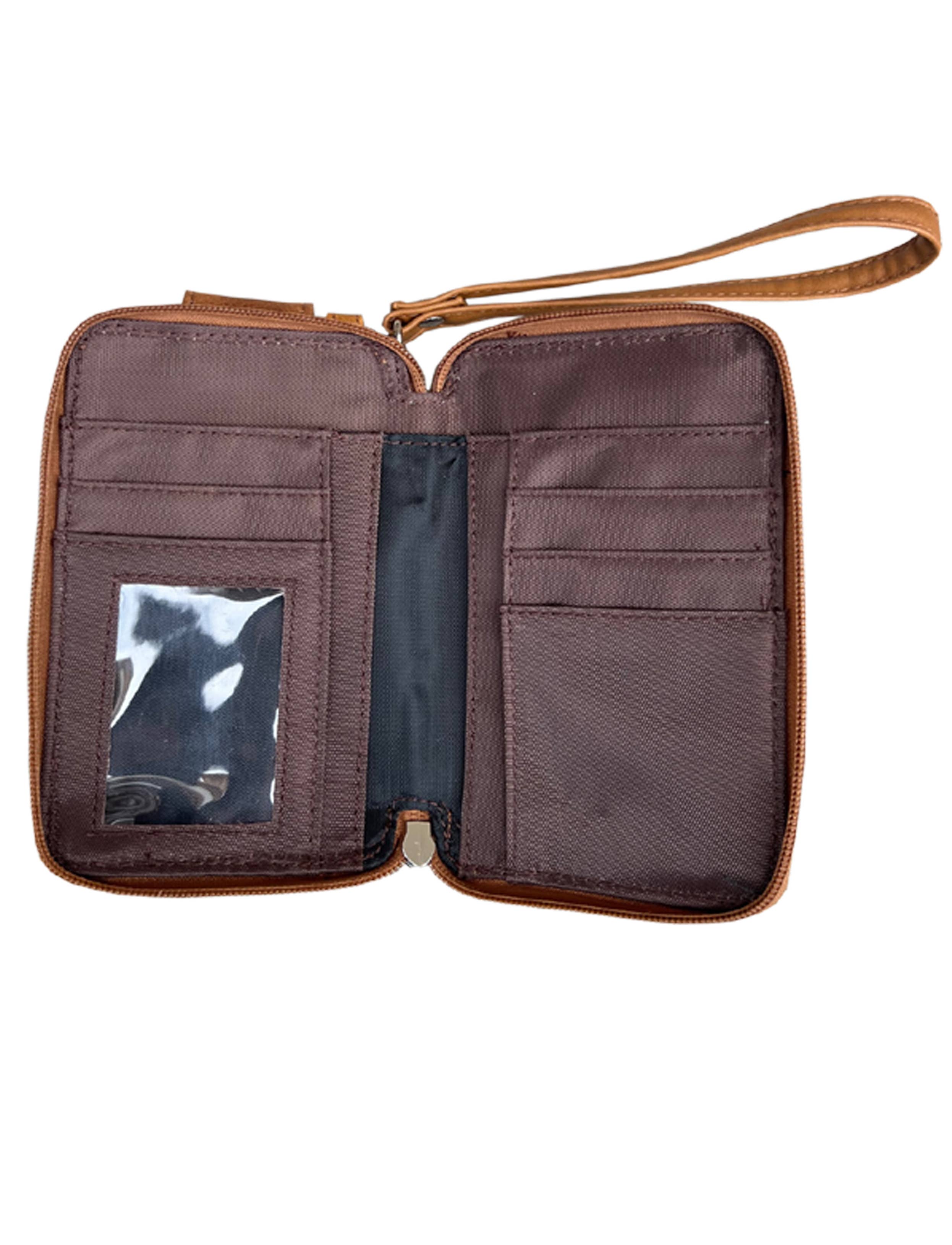 Roma Leathers, Inc. - Wholesale Phone Wallet - Women's - 3140 phone pouch with credit card slots adjustable strap6