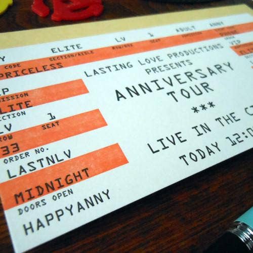 a. favorite design - Wholesale Anniversary Card - Anniversary Rock Ticket1