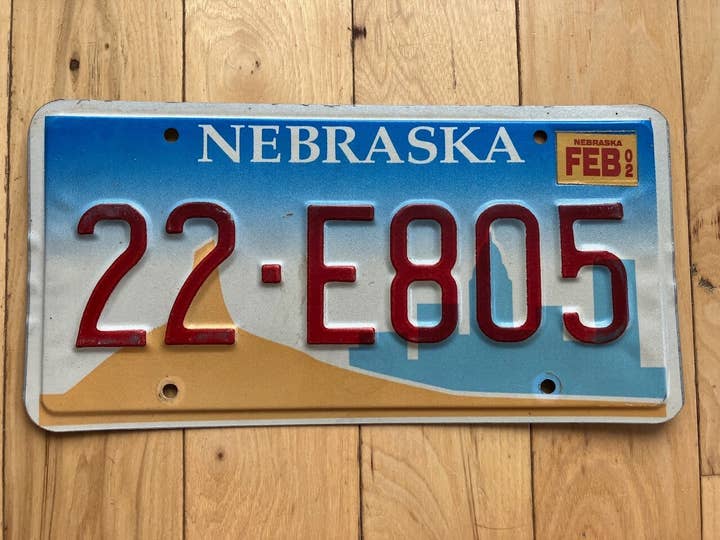 Plaque d'immatriculation du Nebraska 2002 pour la vente par RusticPlates