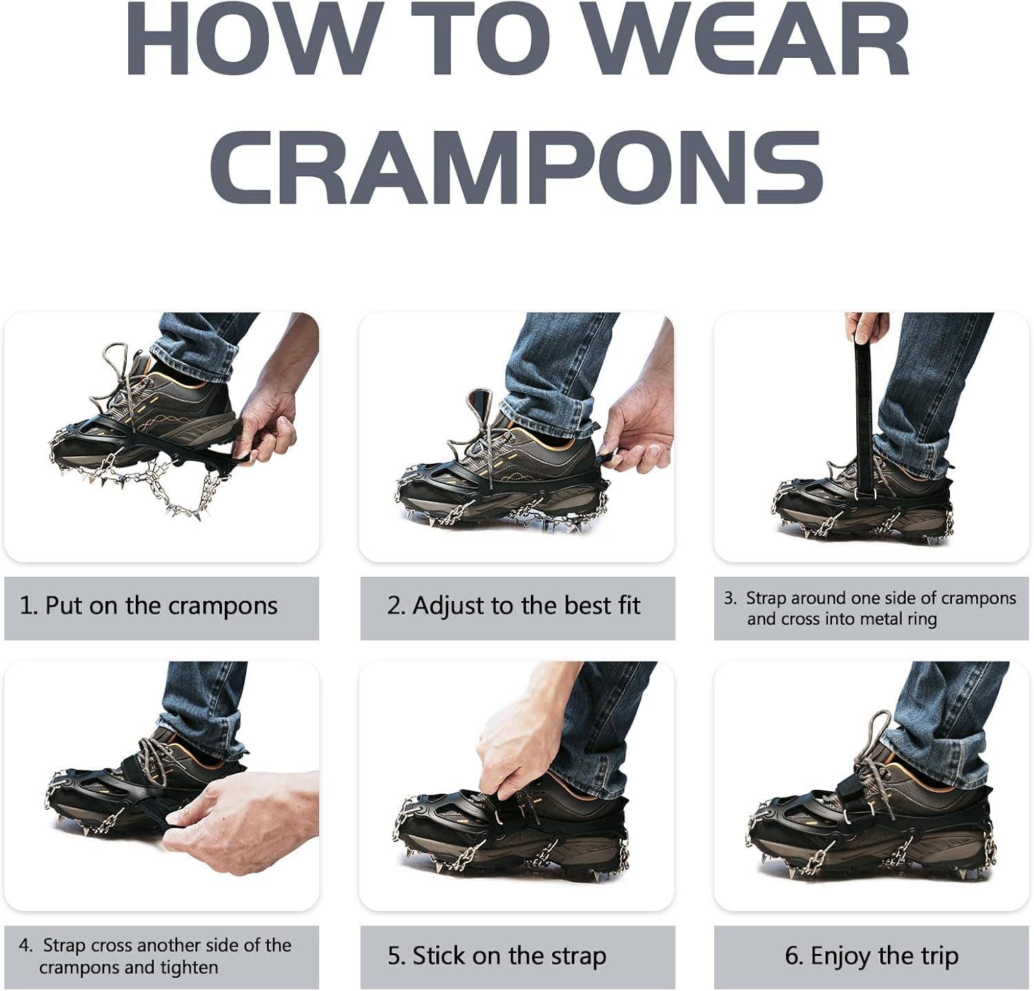 VIGOR - Wholesale Snow Boots - Women's - Anti Slip Crampons Ice Cleats for Hiking Snow Boots Shoes2