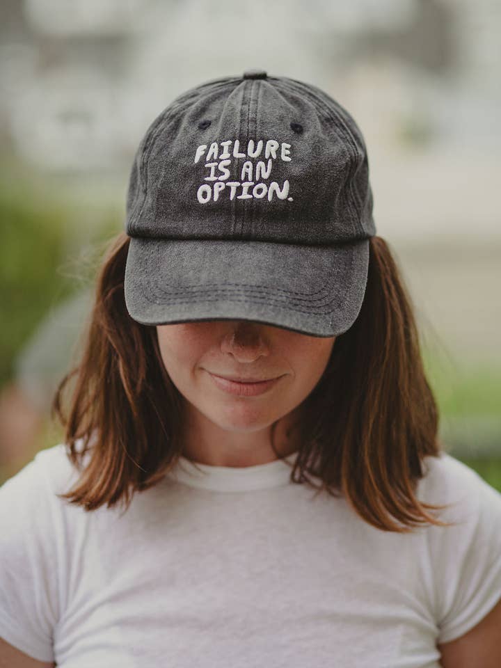 Failure is an Option Hat in Black for wholesale by People I've Loved