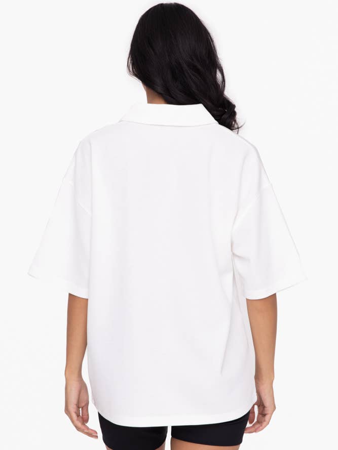 Mono B - Wholesale T-Shirt - Women's - Oversized Collared Tee
