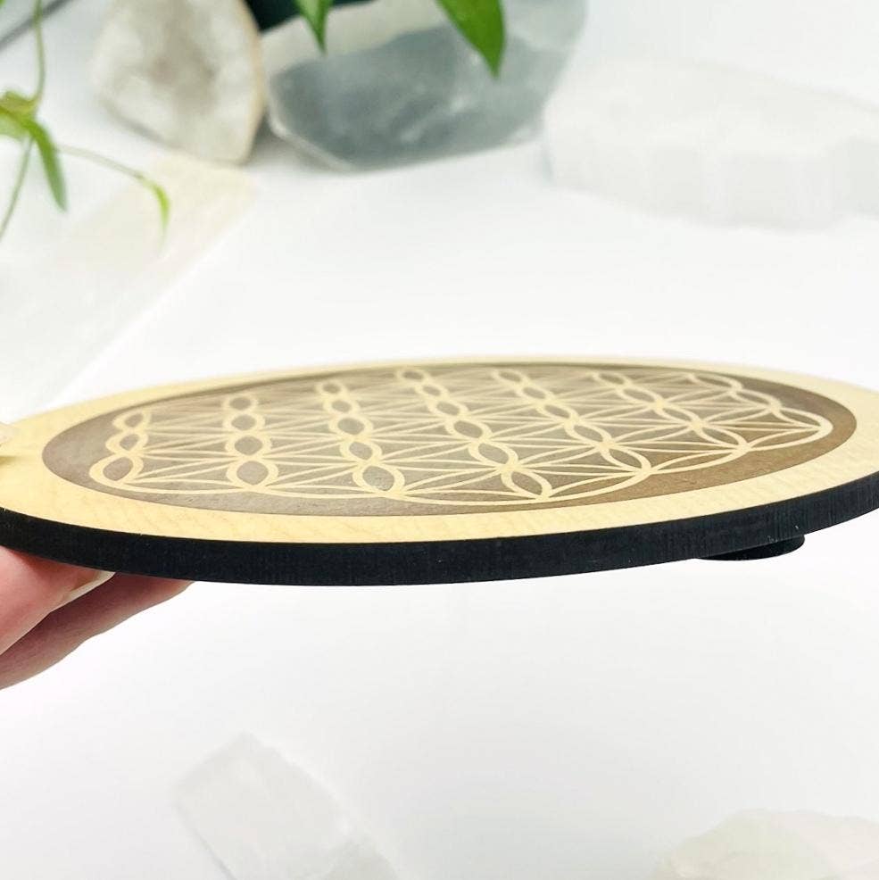 Rock Paradise - Wholesale Crystal Grid - Crystal Grid Flower of Life Wooden Grid1