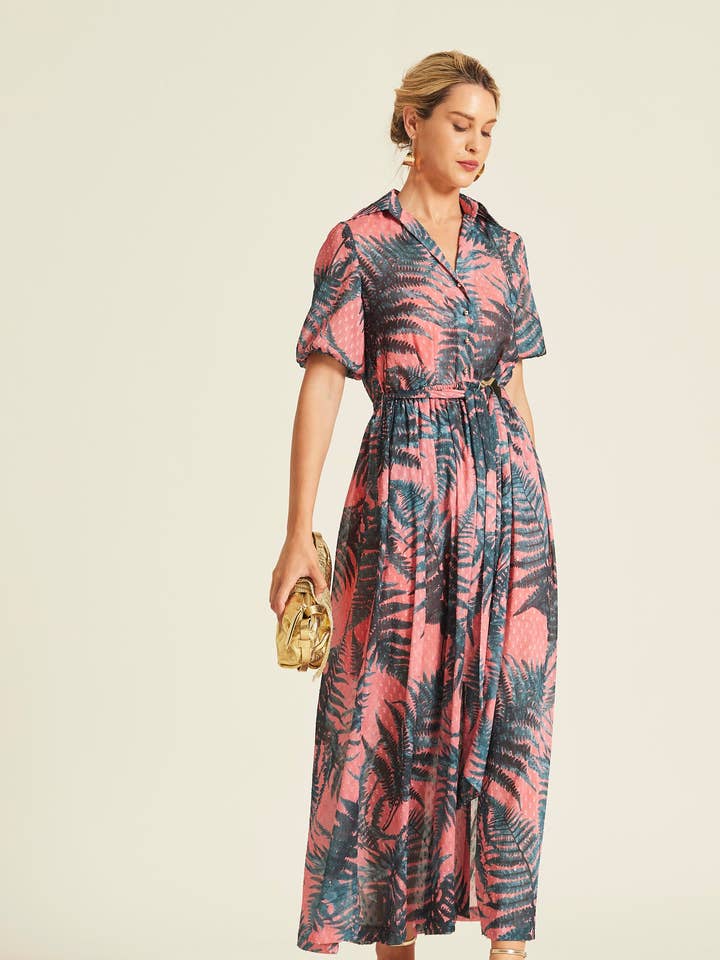 Monclar Jacquard Chiffon Dress for wholesale by OKY