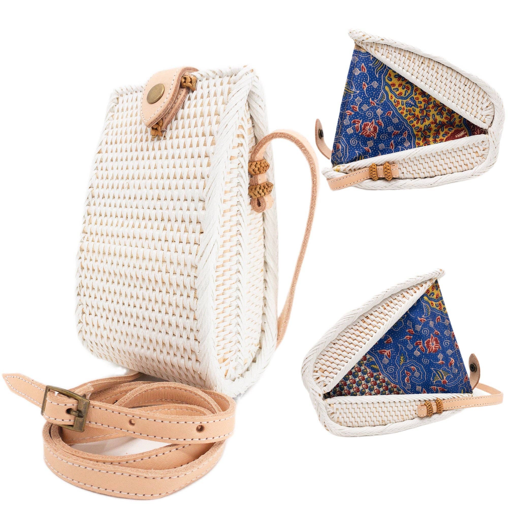 Ganapati - Wholesale Crossbody Bag - Women's - Bali Rattan Crossbody Bag Envelope Rattan Bali Bag for Cellp6