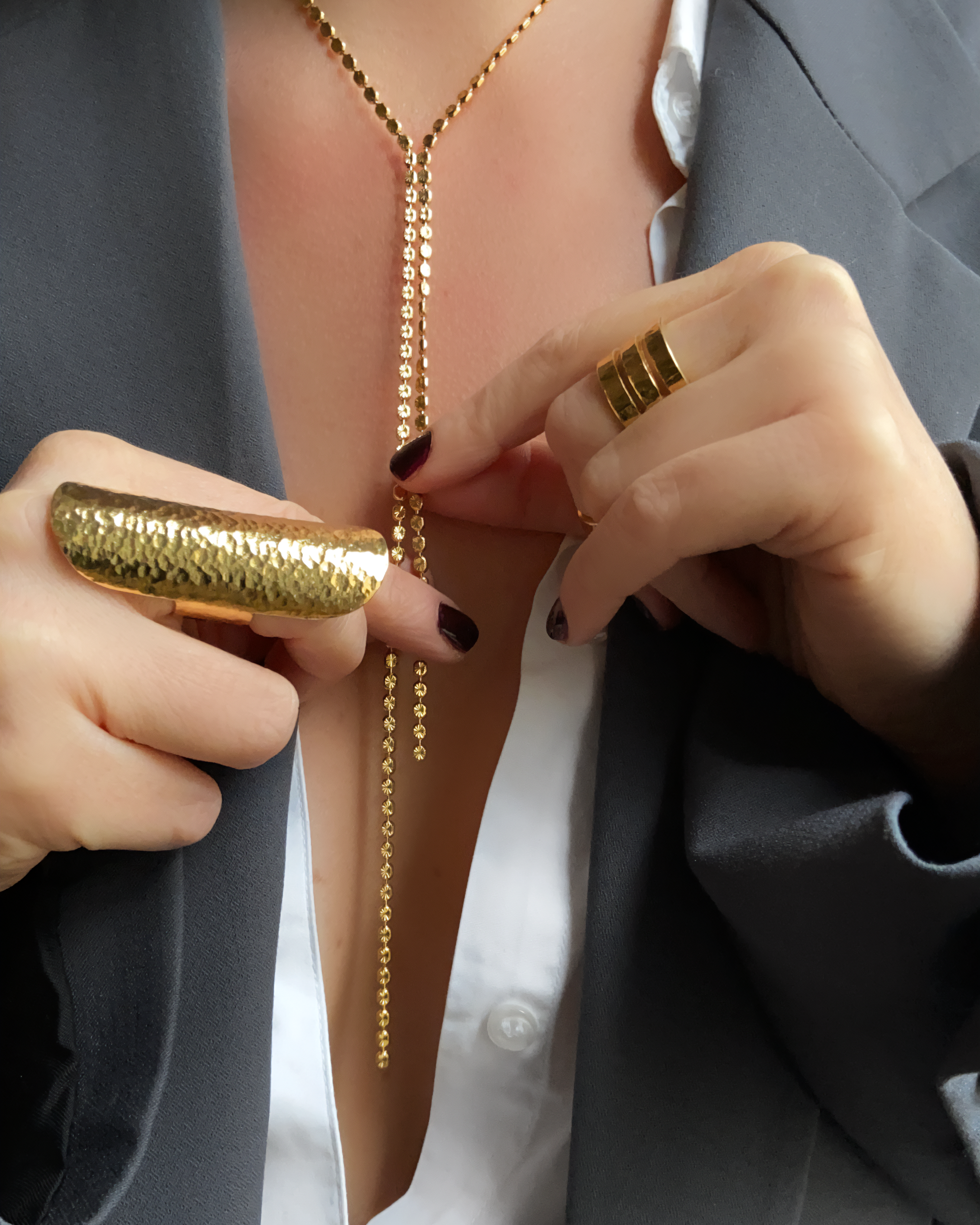 HELLES - Wholesale Y-Neck/Lariat Necklace - LIGHT TIE1