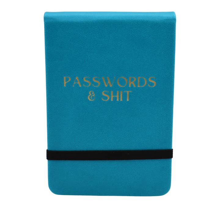 Leatherette Pocket Journal Passwords & Shit for wholesale by Properly Improper