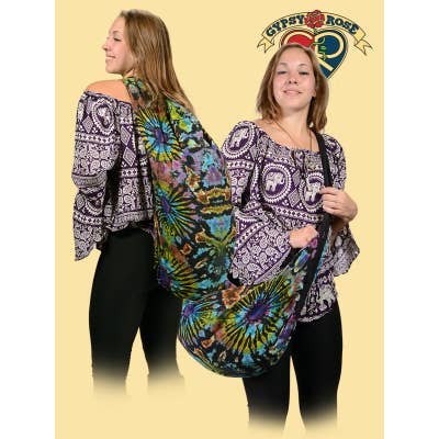 Borsa multiuso Thrills Tye Dye economica per la vendita all'ingrosso da parte di Gypsy Rose