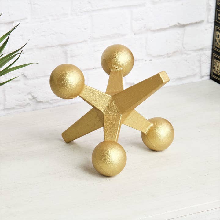Cheungs Home Decor – wholesale Decorative tabletop object – Calix Golden Cast Iron Jack14