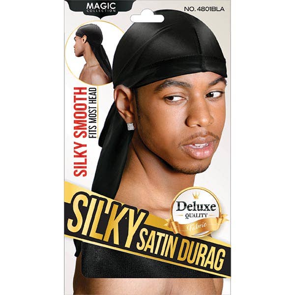 Majestic Wholesale - Wholesale Hair Towel/Wrap - Deluxe Silky Satin Durag Smooth Assorted Colors 12ct