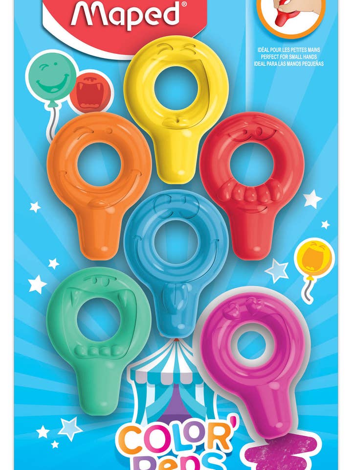 Color'Peps My First PlastiClean Plastic Crayons x6 for wholesale by Maped Helix USA