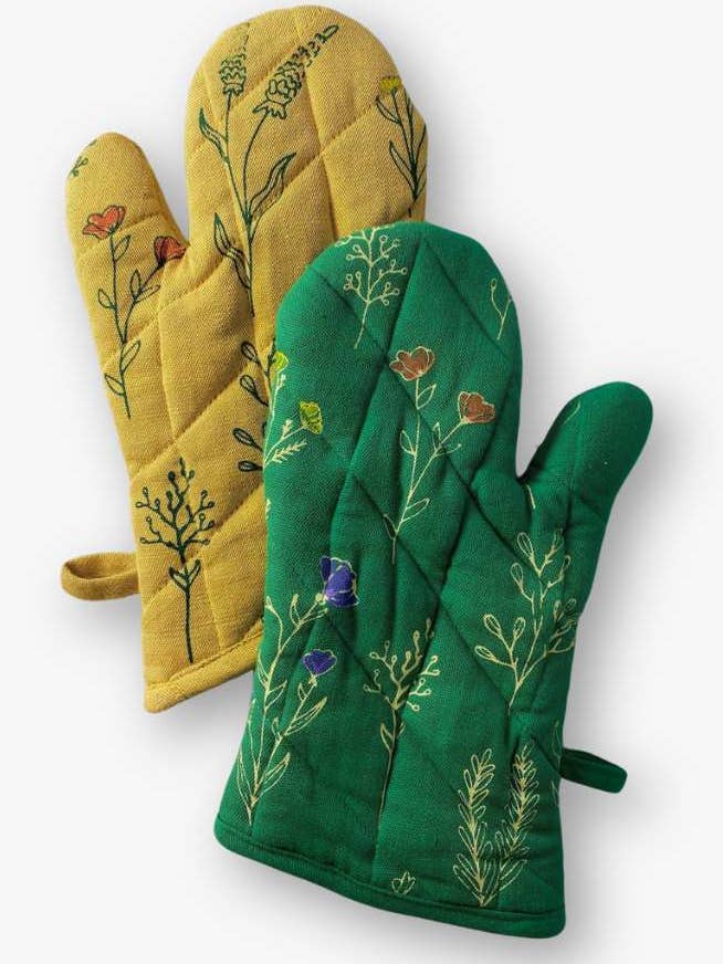 Guanto da forno in cotone con stampa floreale, dimensioni più piccole per la vendita all'ingrosso da parte di Ganesh Himal Trading