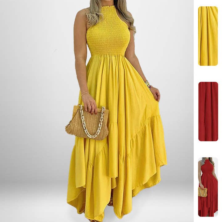 Vestido maxi elegante sem mangas, estilo casual e feminino por atacado de Halcyon Outfitters®