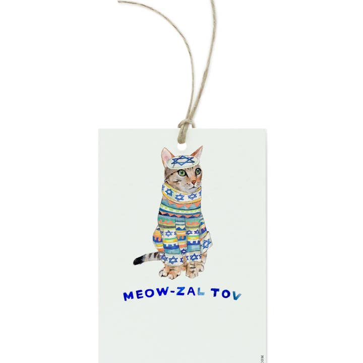 Lana's Shop - Wholesale Gift Tag - Cat Hanukkah Gift Tag Box Set