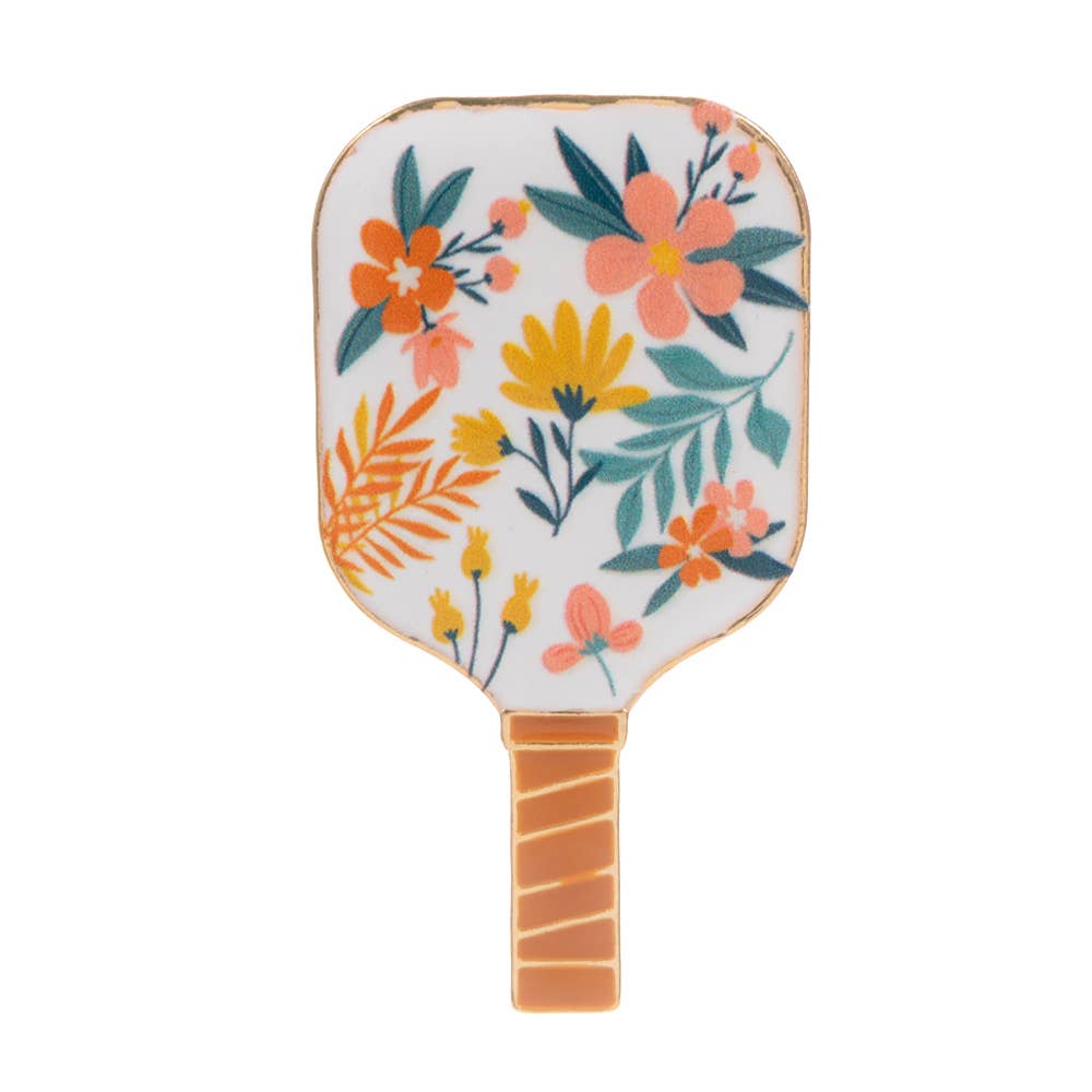 Sensibling Corp. – wholesale Brosch – Emaljerad randig pickleballracket nål brosch6