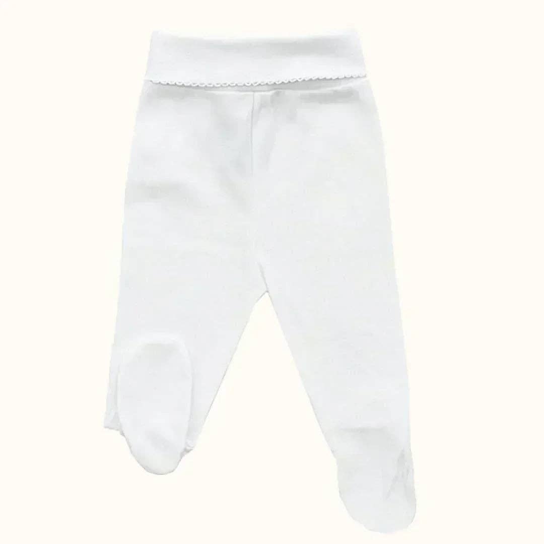 Pim-Pam-Pum - Wholesale Pants - Baby - 3 Basic White Footed Pants3