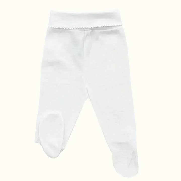 Pim-Pam-Pum - Wholesale Pants - Baby - 3 Basic White Footed Pants3