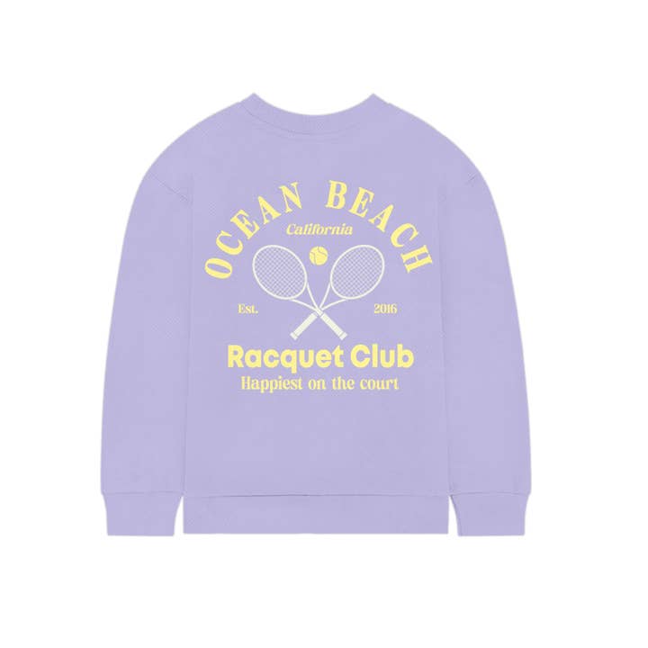 Port 213 - Wholesale Sweatshirt - Kids - Kids Ocean Beach Crewneck Sweatshirt-Lavender-Girls, Boys1
