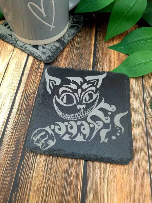 Cheshire Cat - Engraved Slate Coaster for wholesale by McHenrysPlace