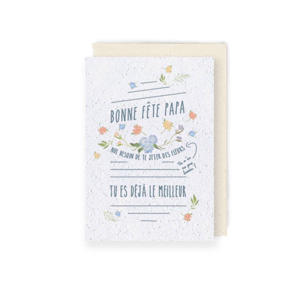 Papier Fleur - Wholesale Everyday Greeting Card - Plantable card - You are the best