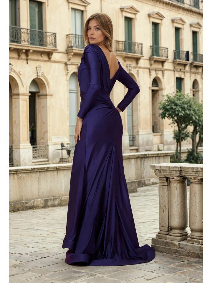 Kos Couture - Wholesale Gown - Women's - Long Sleeve Formal Evening Dress 31