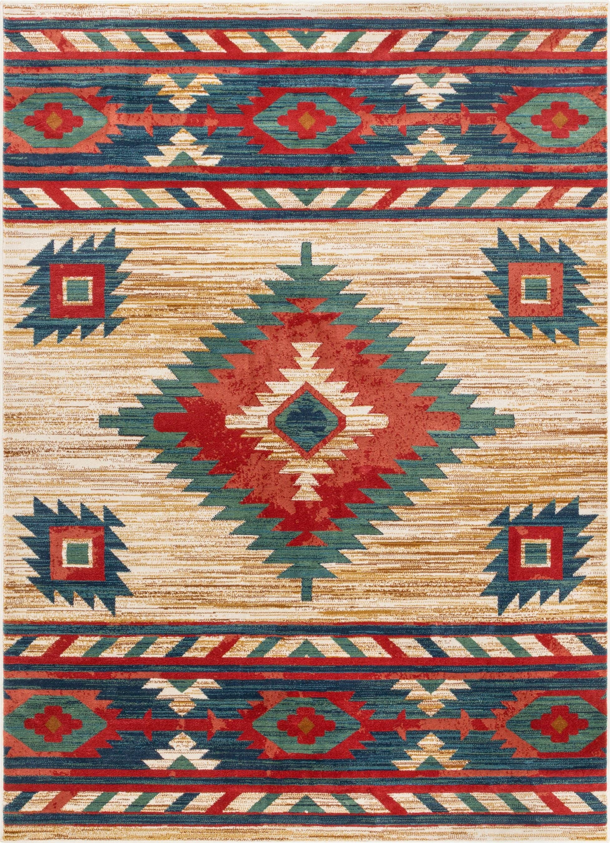 Well Woven – Tapete por atacado – Tapete Tribal Tradicional Southwestern Lea Creme1
