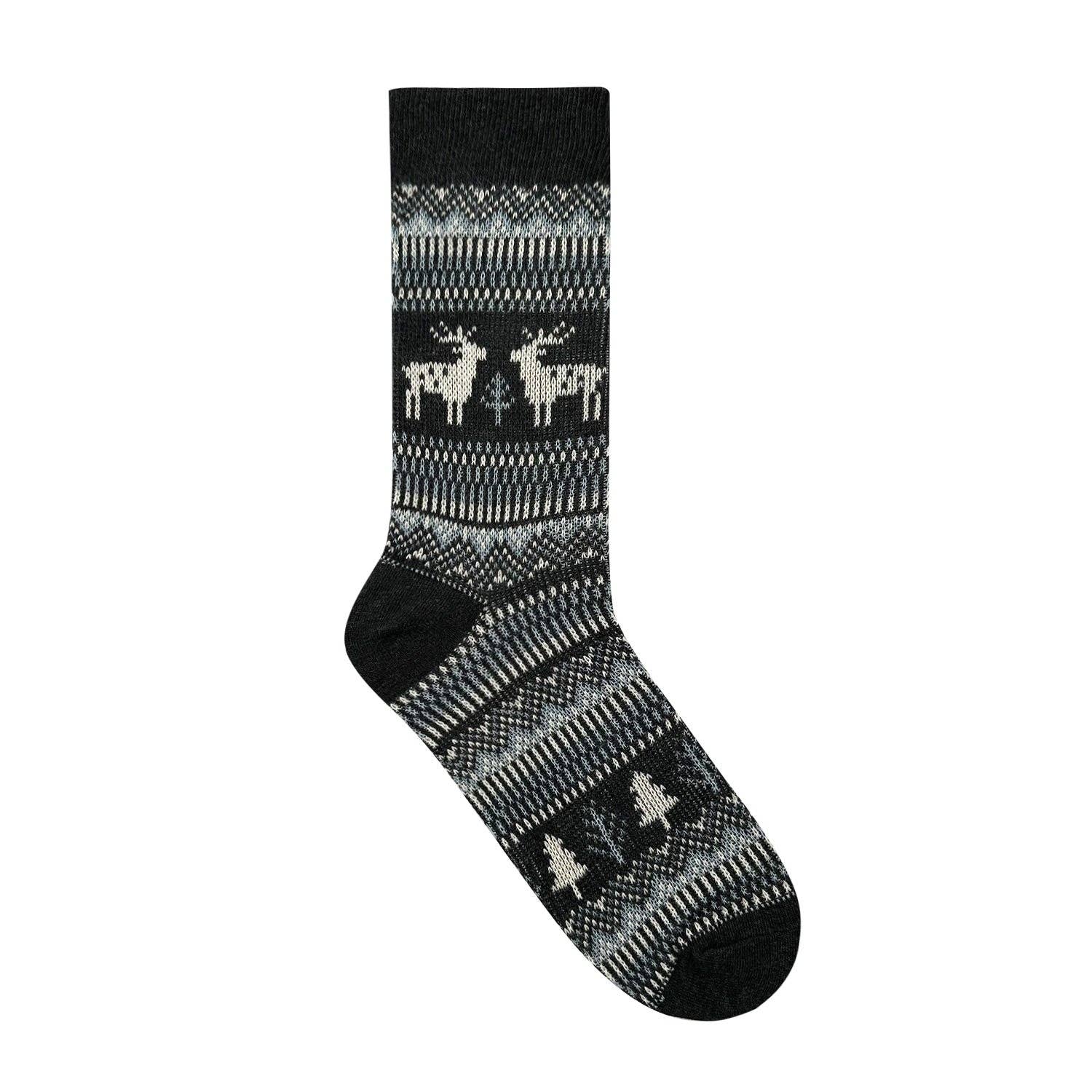 7DAYSSOCKS - Vente Chaussettes – homme - Chaussettes Crew Deer en jacquard pour hommes3