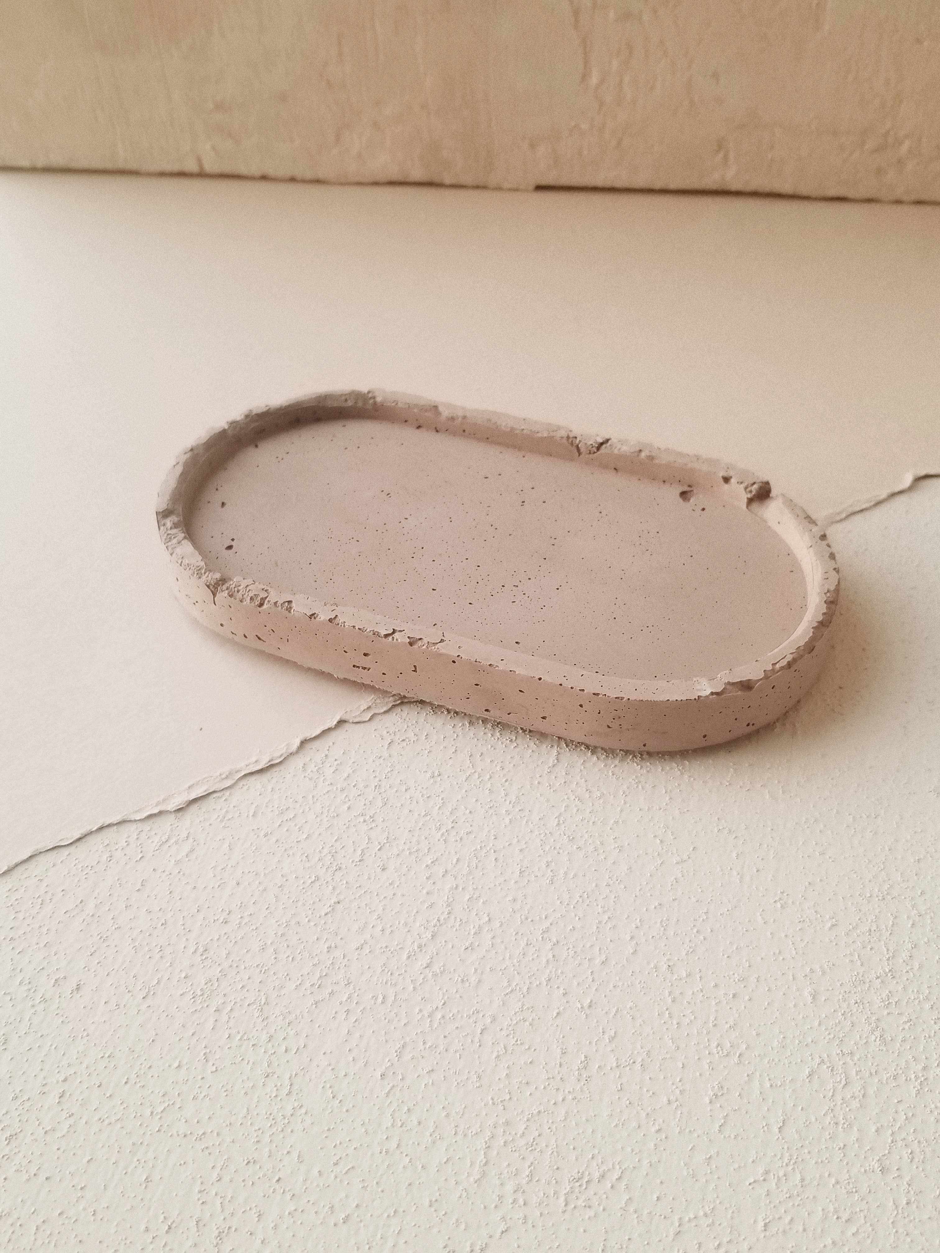 That Clay Girl Co. - Wholesale Decorative Tray - Concrete Tray | Oval Tray | Organic Decor | Decorative Tray2