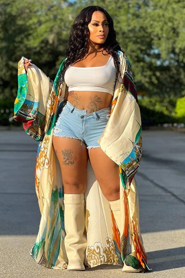 Aria Romance - Wholesale Kimono - Women's - Colorblock Smock Top10