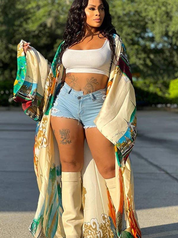 Aria Romance - Wholesale Kimono - Women's - Colorblock Smock Top10