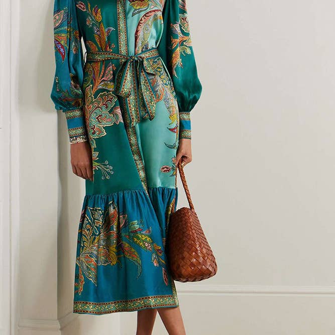 Green Paisley Splicing Lantern Sleeves Dress JRM089 and other Purchase Wholesale l coffee. Free Returns & Net 60 Terms on Faire trending on Faire.