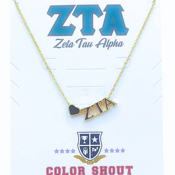 Collar Zeta Tau Alpha Heart para venta al por mayor de Color Shout