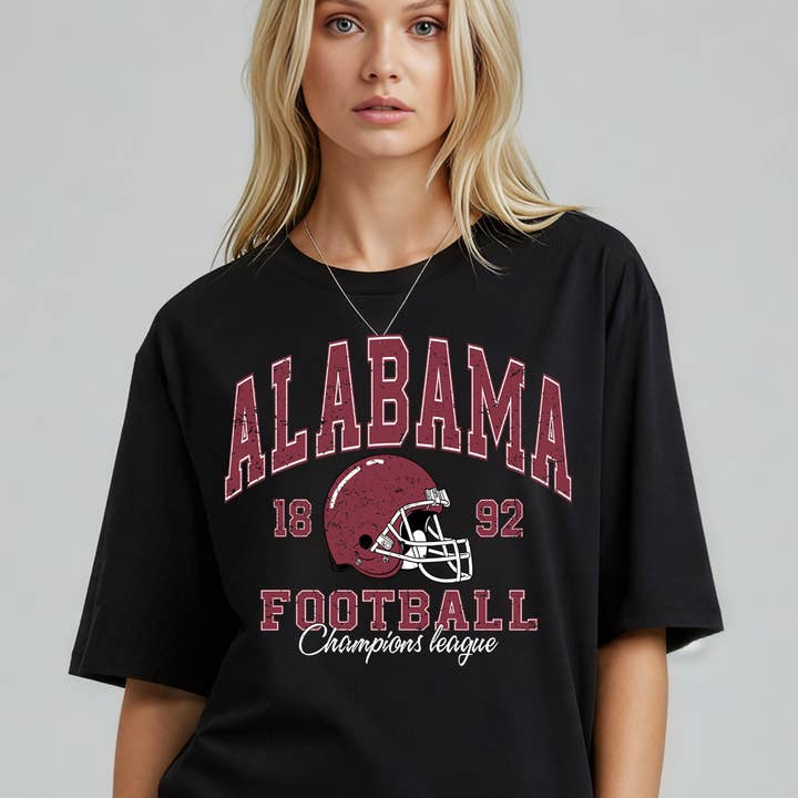 Damefodbold Grafisk Print Oversize Løs Top for engroshandel hos Amused by Blue