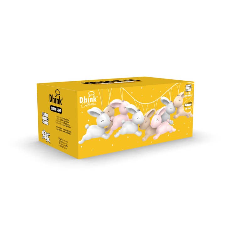 Oli Olsen – wholesale Night light – Child & baby – Dhink String Lights Mixed Pastel Jumping Bunny3