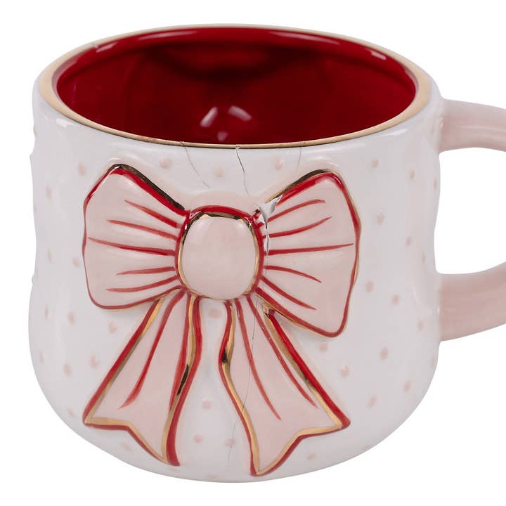 Big Pink Bow Mug for wholesale by Glory Haus