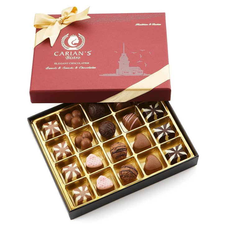Boite chocolat belge luxe en coeur - Livraison gratuite.