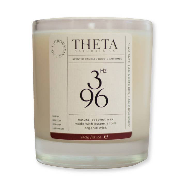 Vela de conexión a tierra de 396 Hz - Chakra raíz para venta al por mayor de Theta Naturals Co.