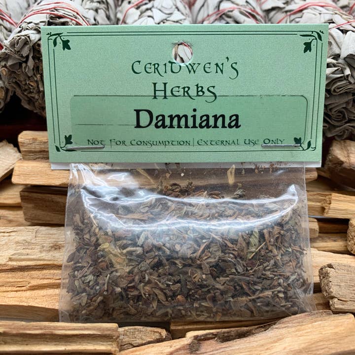 Ceridwen’s – wholesale Meditationsprodukter – Damiana Herb Packet - lust, kärlek, visioner
