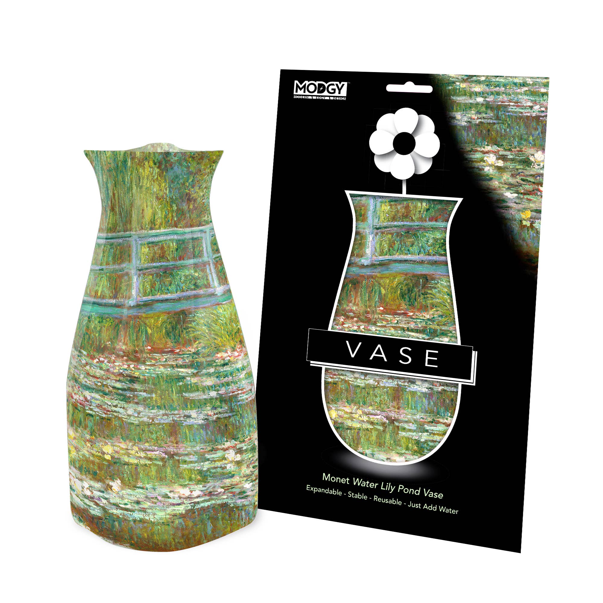 Modgy - Wholesale Vase - Modgy Expandable Vase - Monet Water Lily Pond2