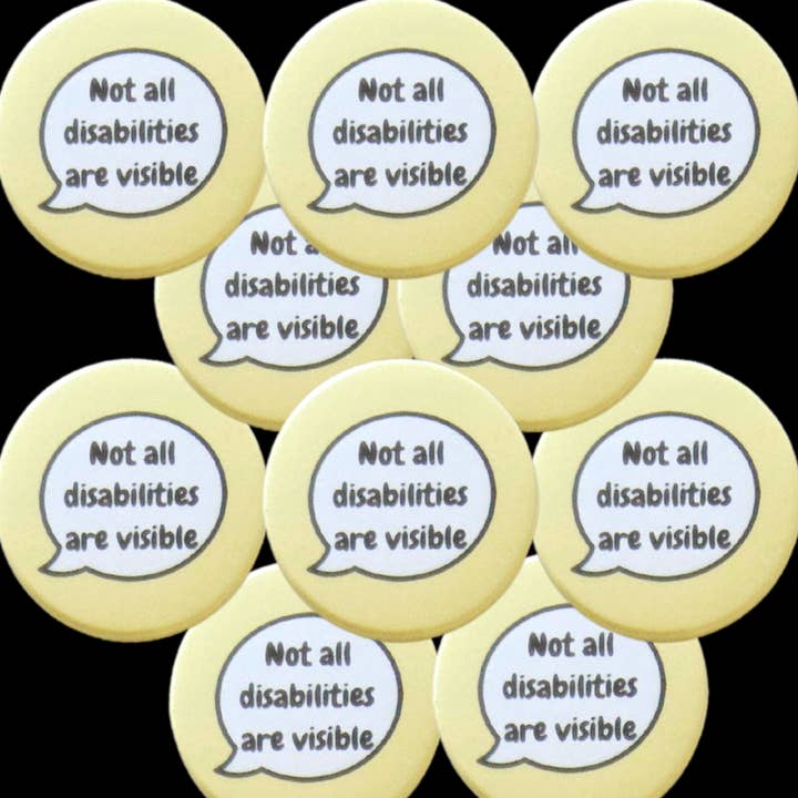 sent with Pride - Wholesale Lapel Pin/Button - I have an invisible disability pin badge disability badges1
