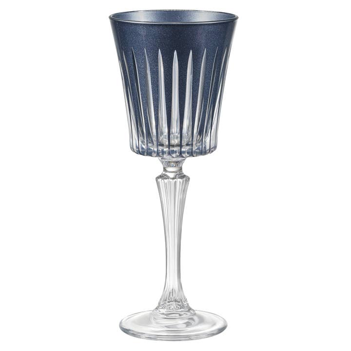 Barski - Wholesale Wine glass - Onyx Water Goblet, Pearl Midnight-Blue, 10 oz. Set of 61