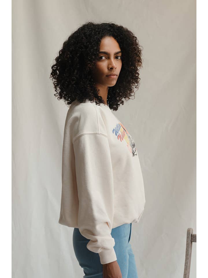 People Of Leisure – Camisola gráfica - Mulher por atacado – Willie Nelson Sweatshirt Bloody Mary Morning2