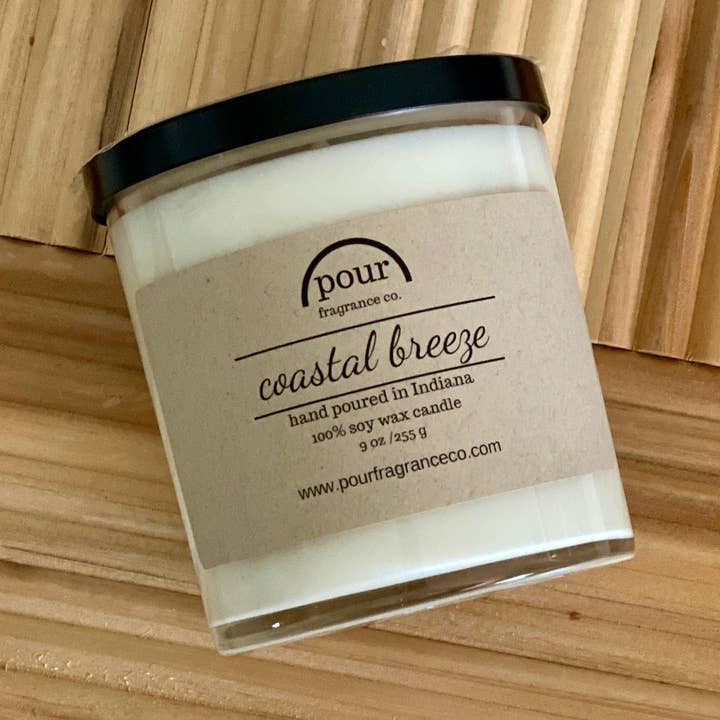 Coastal Breeze 9oz for wholesale by Pour Fragrance Co.