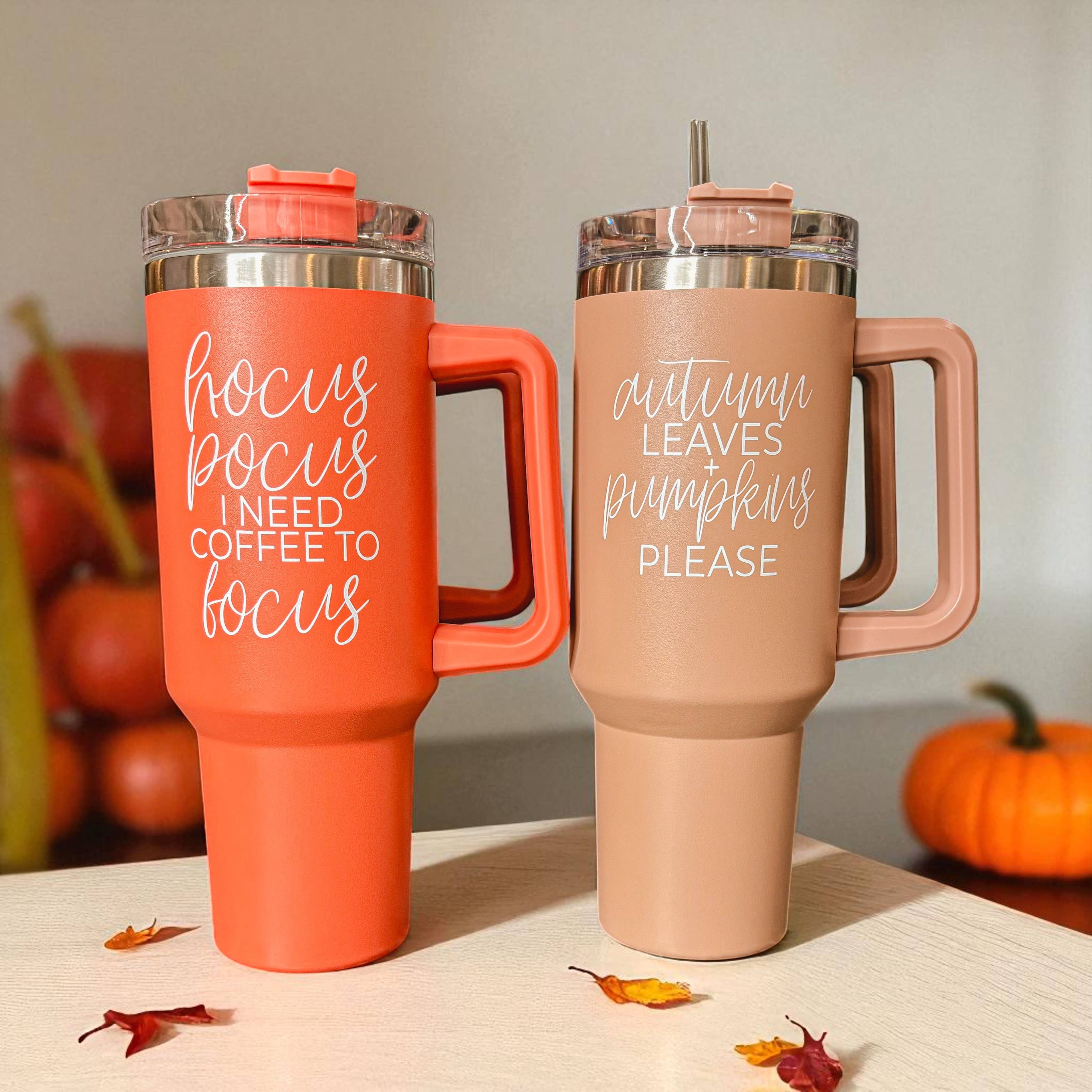 Gia Roma - Wholesale Insulated Mug/Tumbler - Fall Tumblers with Handle & Lid | Modern Autumn Travel Mugs85